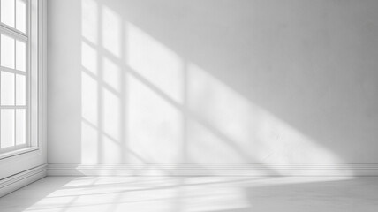 Obraz premium Empty Room with Textured Concrete Wall and Wooden Floor 