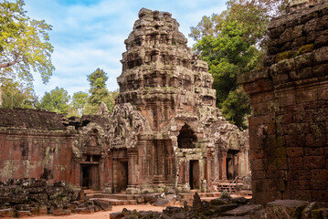 Angkor ancient temple ruins in Cambodia