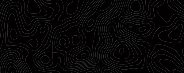 Modern Topography Art Featuring Wavy Contour Lines and Geometric Shapes for a Digital Terrain Design
