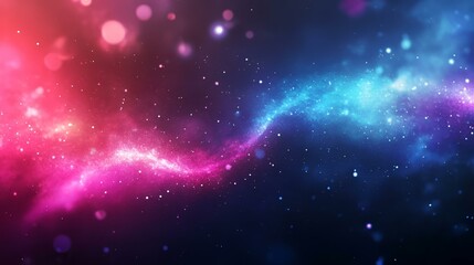 Fototapeta premium Vibrant Galaxy Nebula Gradient with Sparkling Stars - Abstract Cosmic Background for Science and Fantasy Concepts.