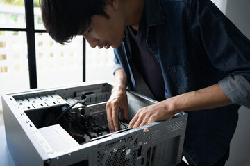 IT Engineer installing Hardware Equipment Development Facility Engineer  Maintenance computer...