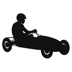 Silhouette of a Go-Kart Racer 