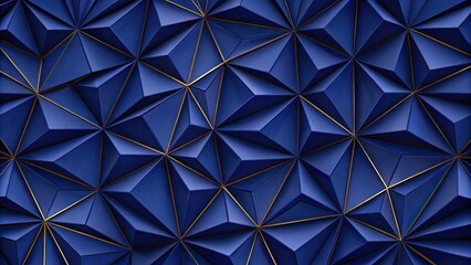 Blue geometric pattern with raised triangular shapes.
