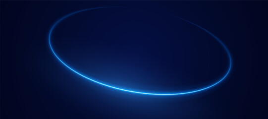 Color circles frame with glitter light effect. A flash flies in a circle in a luminous ring.