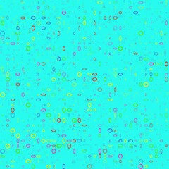 Seamless background from multi-colored rings on a cyan background.