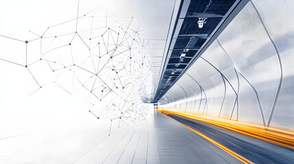 Futuristic Infrastructure Upgrade: Blank Template Banner