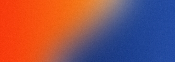 Noisy abstract orange and blue gradient background, colorful pattern, design, graphic pastel, digital screen, display template, blurry background for web design