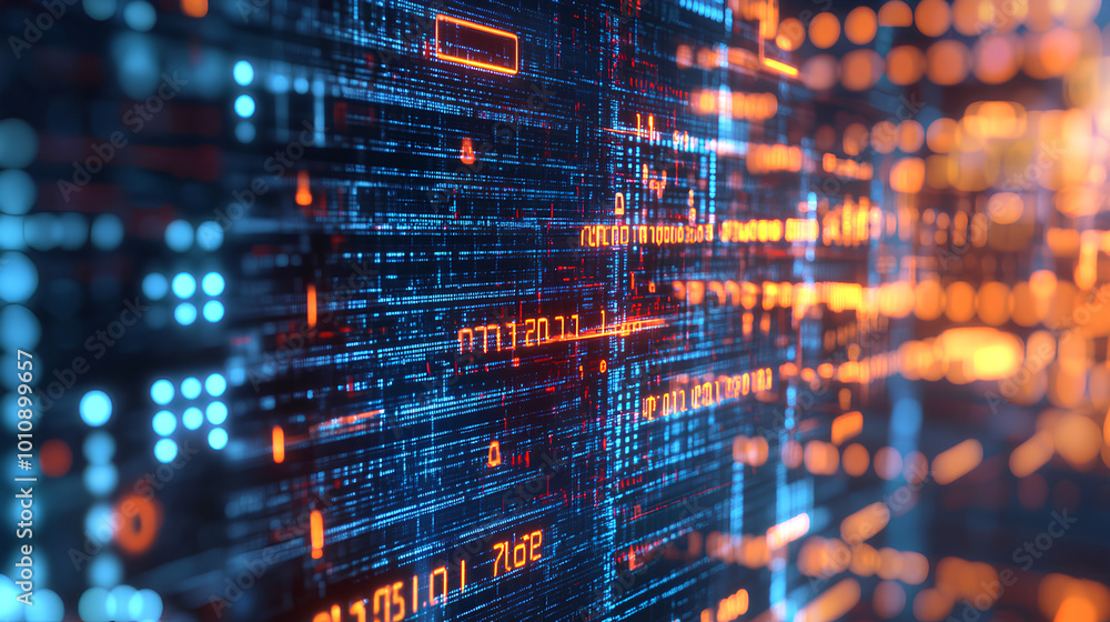 Poster abstract digital data background. can be used in the description of network abilities, technological