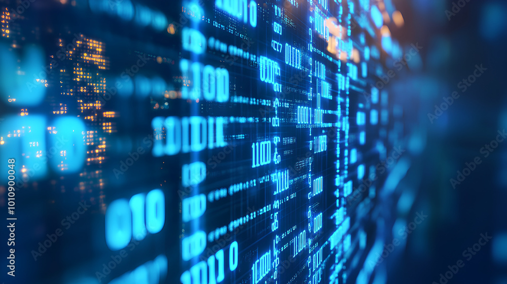 Poster abstract digital data background. can be used in the description of network abilities, technological
