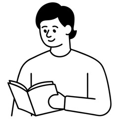 person reading a book