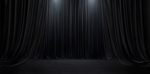 Black curtain background