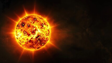 Obraz premium A stunning high-resolution image of the sun, captured from space, showcasing its fiery surface and solar flares against a deep black background.