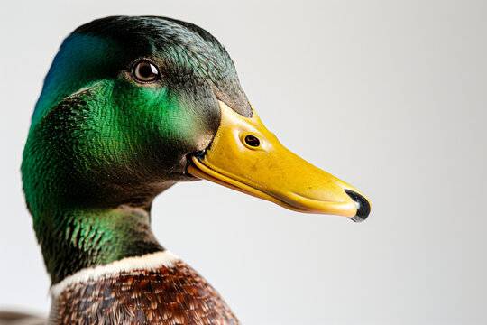 Mallard Duck in Profile
Close-Up of a Male Mallard Duck with Green Head