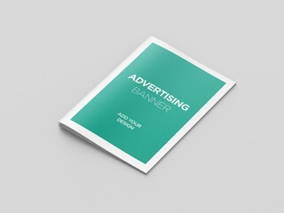 Newspaper Advertising Magazine Brochure Mockup 3D Rendering