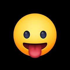 Fototapeta premium Face with Tongue Out 