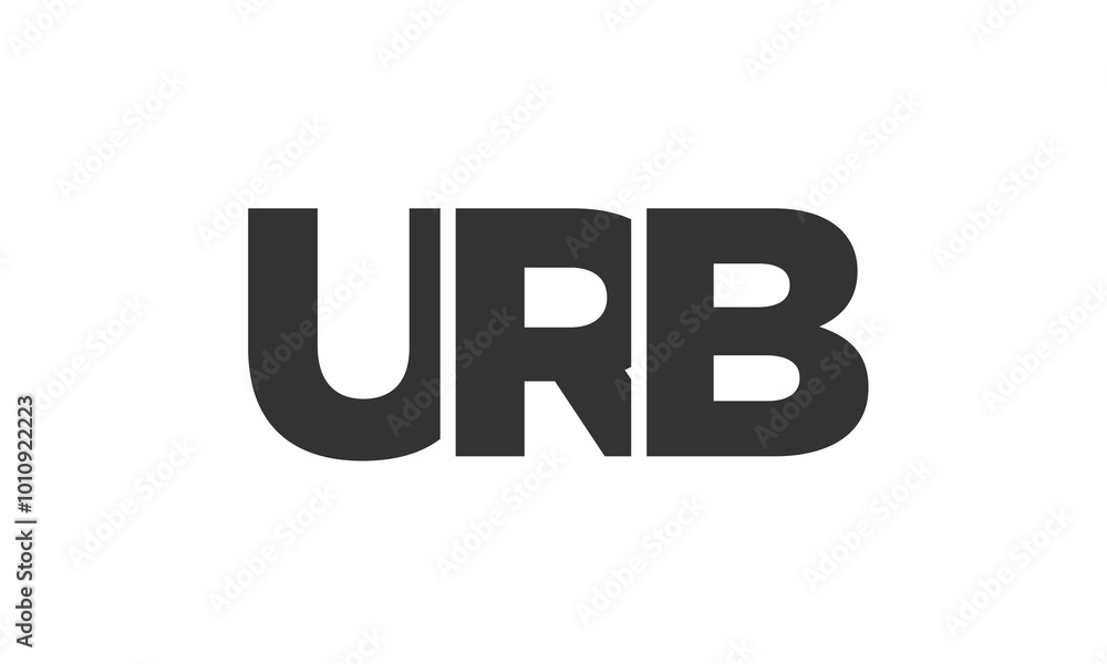Fototapete urb logo design template with strong and modern bold text. initial based vector logotype featuring s