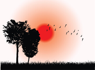 Black tree for Design elements.