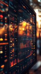 Obraz premium Detailed Financial Analytics Dashboard Displaying Stock Market Data for Business Investment Research