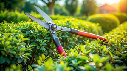 Obraz premium Durable garden shears ideal for pruning, trimming, and shaping your plants and hedges, perfect for home gardening and