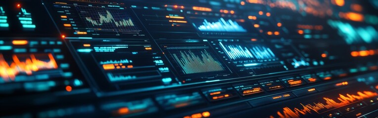 Obraz premium Detailed Financial Analytics Dashboard Displaying Stock Market Data for Business Investment Research