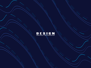 Abstract shining wave lines on blue background. Dynamic wave pattern. Modern wavy lines. Futuristic technology concept, for banners, posters, brochures, flyers, certificates, websites, etc.