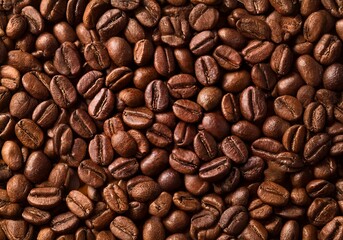 Fototapeta premium Close up of roasted coffee beans.