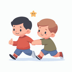 flat illustration of a person character raising a thumbs up