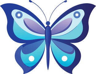 Minimalist Butterfly Illustration Stock Colorful