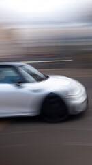 Naklejka premium fast moving car