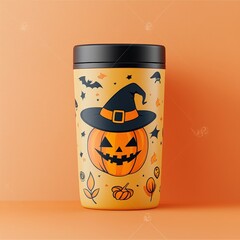 Obraz premium Halloween Pumpkin Cup Design for Seasonal Celebration