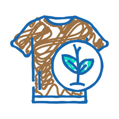 tencel clothing sustainable fashion doodle icon sketch vector. tencel clothing sustainable fashion sign. isolated symbol illustration