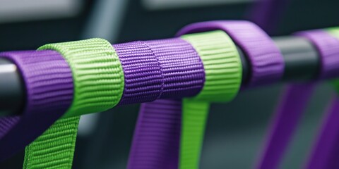 Purple and Green Ribbons Close Up