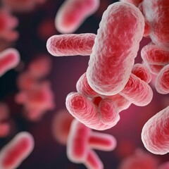 Bacterial spore formation, dormant survival state, 3D rendering