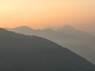 sunrise in the mountains