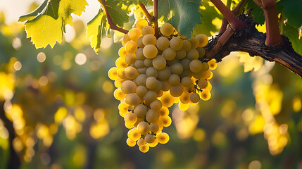 Vineyard Velvet: A Close-up of a Sauvignon Blanc Grape Bush