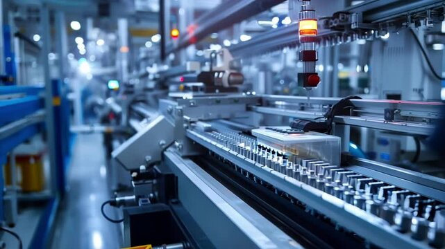 Modern automated production line for printed circuit boards, assembling equipment with smt surface mount technology machine