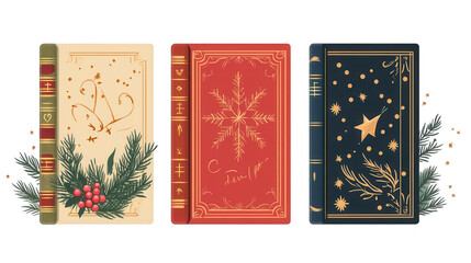 Fototapeta premium Christmas Carol Book with Vintage Design, Traditional Holiday Music Theme, PNG File, Transparent Background
