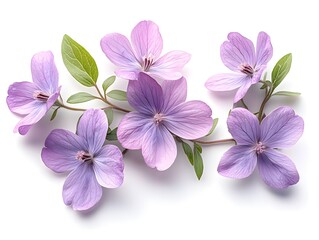 Obraz premium a purple flowers on a white background