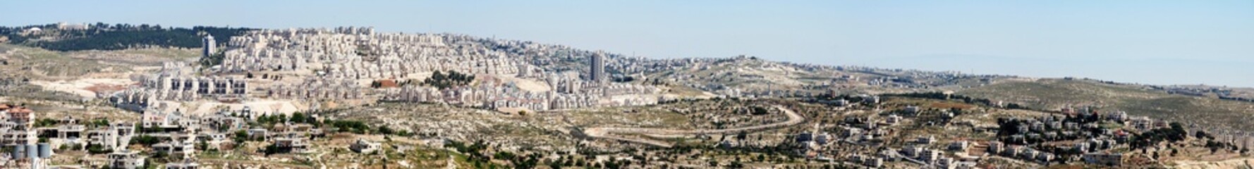 Obraz premium Vista panorámica de Cisjordania desde la ciudad de Belén, Israel