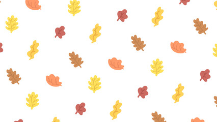 秋色の落ち葉パターン⭐︎PNG