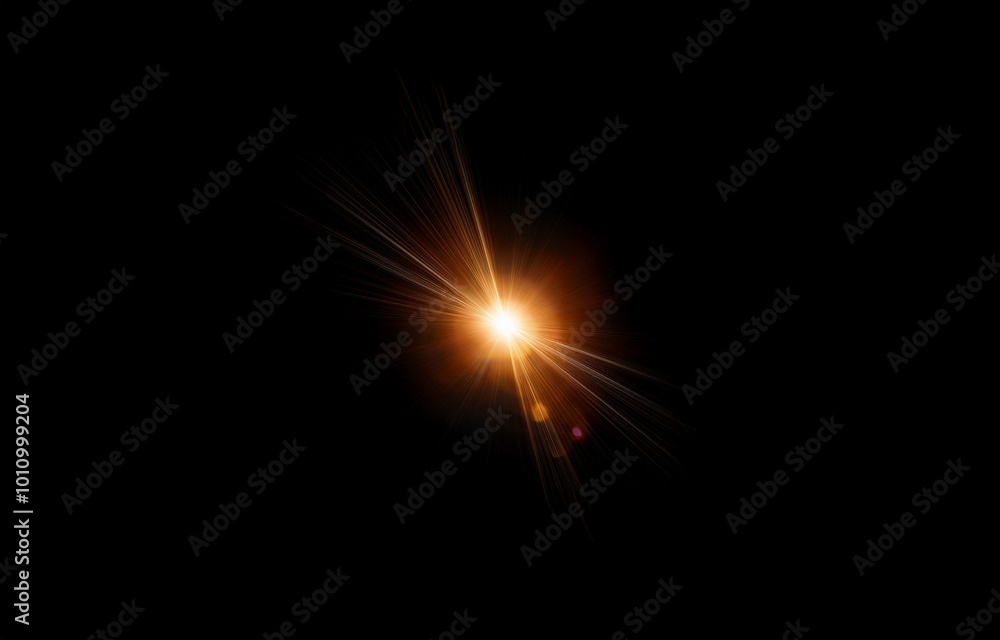 Poster A bright light explodes in the center of the image, radiating outward with streaks of warm light.