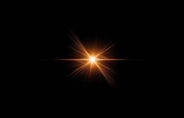 A bright, golden light bursts forth from a black background, emitting rays in all directions.