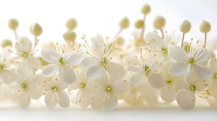 Fototapeta premium a close up of beautiful white flowers