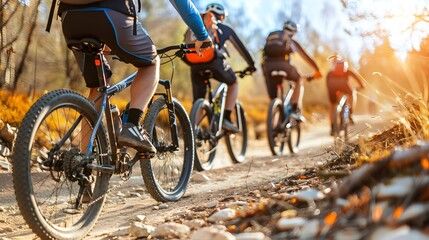 Mountain Adventure: A Photo of an Athlete Cycling Through the Wilderness