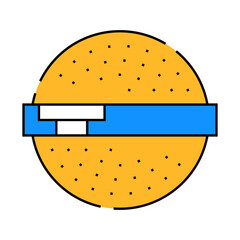 powder ball line icon vector. powder ball sign. isolated symbol illustration