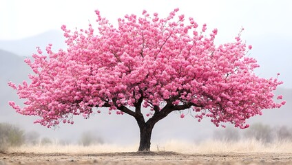 a tree with pink flowers

