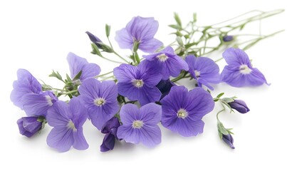 Naklejka premium Bright purple Flower Arrangement on White Background, Generative AI 