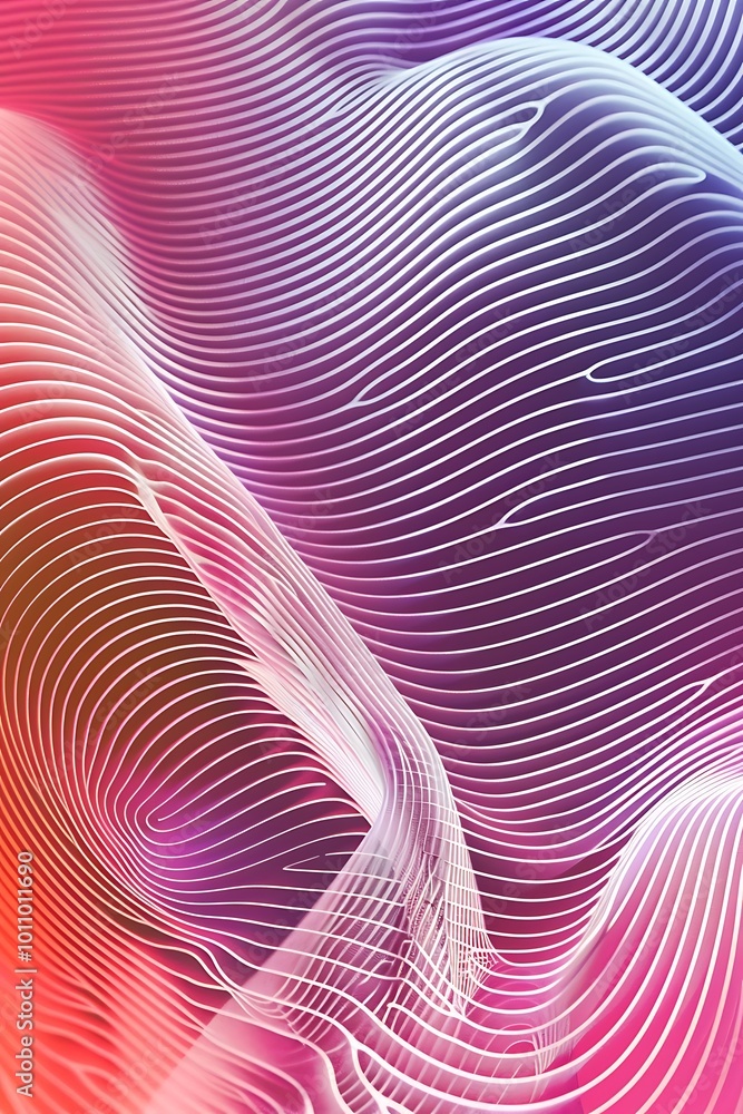 Poster vibrant pink abstract backdrop featuring intersecting geometric shapes in a harmonious composition o