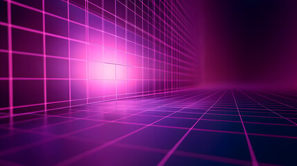Minimalist Synthwave Grid Background for YouTube Thumbnail