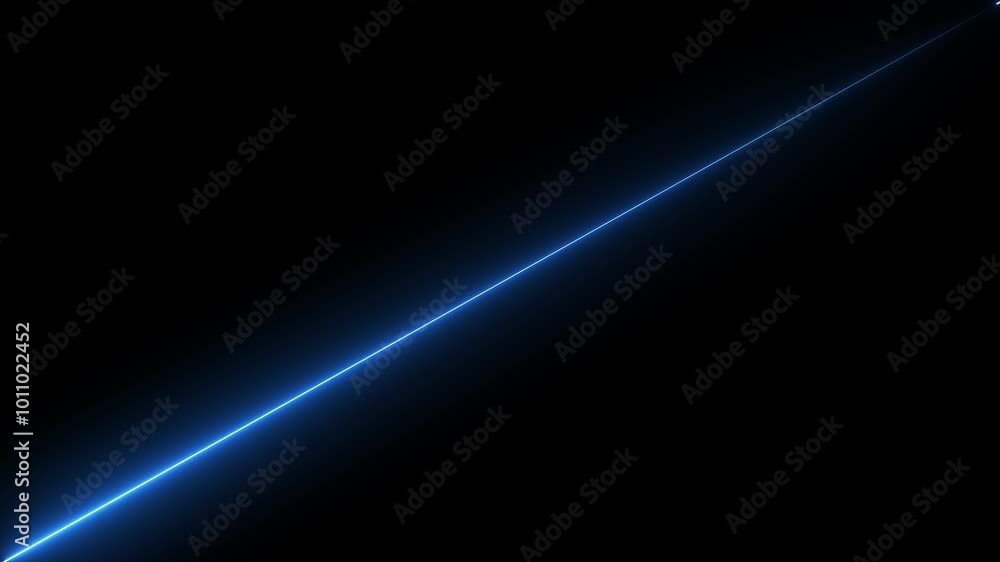 Poster Seamless loop animation of glowing horizontal neon lines streaming across on the screen.